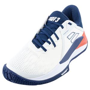 Men`s Propulse Fury 3 All Court Tennis Shoes White and Estate Blue