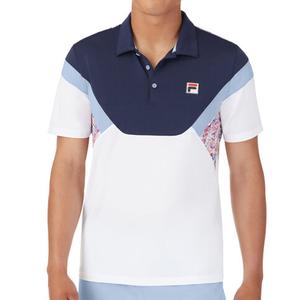 Men`s Solar Power Color Block Tennis Polo