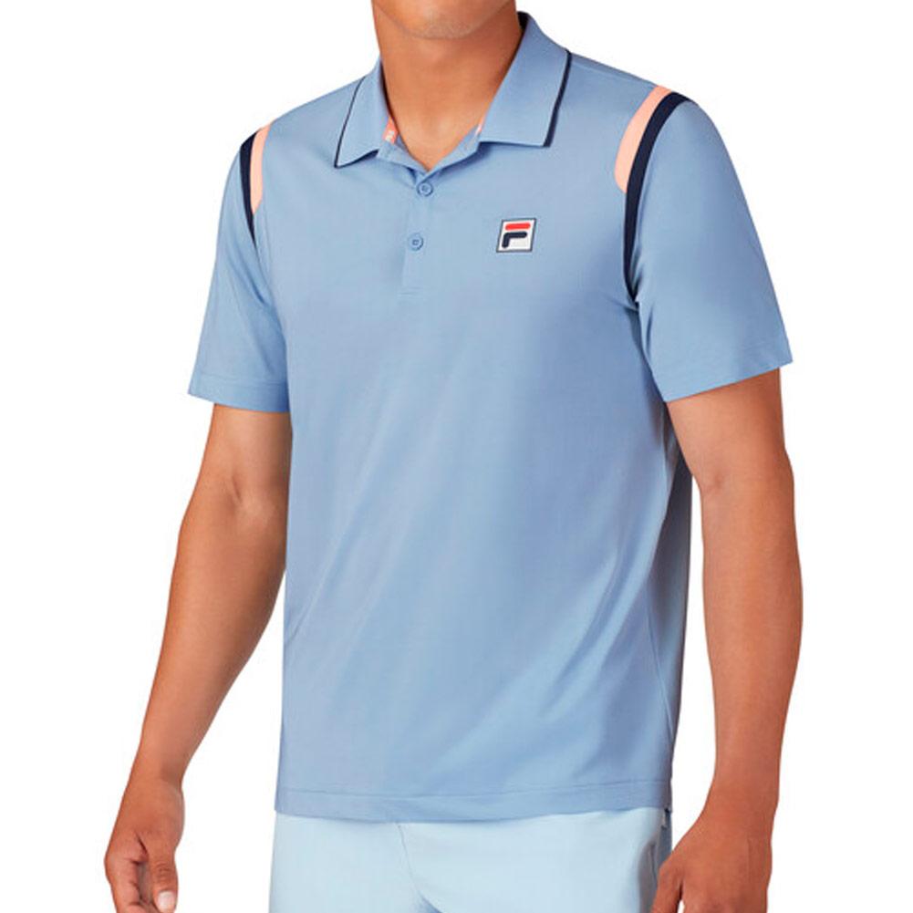 Solar Power Tennis Polo Blue Chill