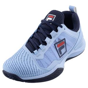 Men`s Speedserve Energized Tennis Shoes Cashmere Blue and Fila Navy