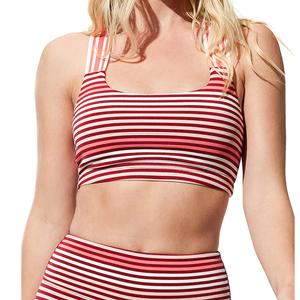 Women`s Cute League Sports Bra Coral Stripe