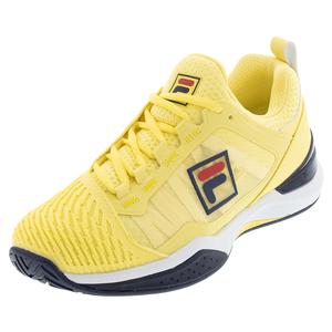 Women`s Speedserve Energized Tennis Shoes Limelight and Fila Navy