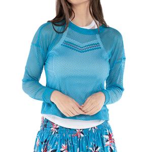 Women`s Mesh Pullover Long Sleeve Tennis Top Atlantic