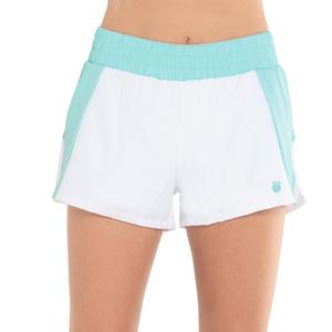 Women`s 3 Inch Tennis Trainer Short White and Canal