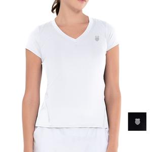 Women`s Excel V-Neck Tennis Short Sleeve