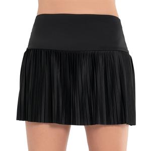 Womens 14.5 Inch Pleated Tennis Skirt Black