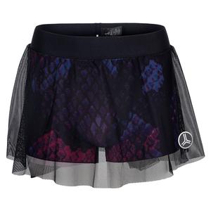 Women`s Speed Flaming Boa Mesh Flounce Tennis Skort Hot Pink