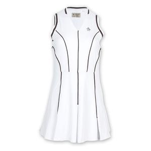 Penguin Women's Drop Waist Tennis Dress Bright White, Size Large