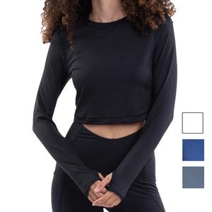 Women`s Everyday Long Sleeve Crop Tennis Top