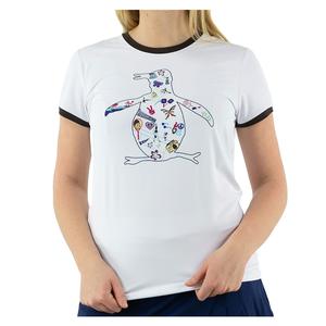 Women`s Short Sleeve Motif Fill Pete Performance Tennis Tee