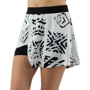 Women`s Melbourne Printed Cut Out Skort White and Black
