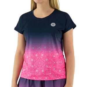 Women`s Colortwist Cap Sleeve Pink and Dark Blue