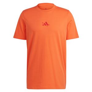 adidas Men`s Paris Graphic Tennis T-Shirt Semi Impact Orange