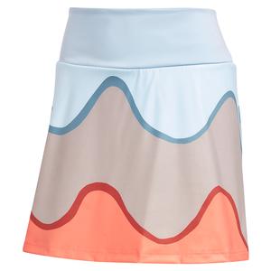 Women`s Marimekko Premium 13 Inch Tennis Skort Multicolor and Ice Blue