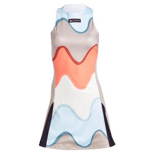 Women`s Marimekko Premium Tennis Dress Multicolor and Semi Coral