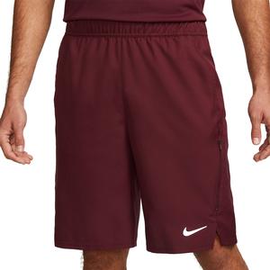 Men`s Court Dri-Fit Victory 11 Inch Tennis Shorts Night Maroon and White