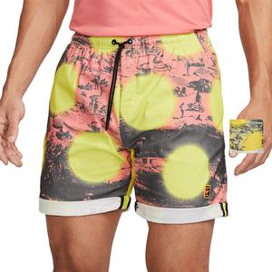 Mens 6 Inch Dri-Fit Heritage Print Tennis Shorts