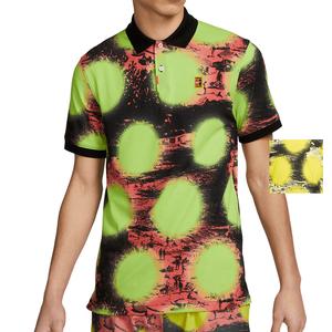 Mens Printed Slim-Fit Tennis Polo