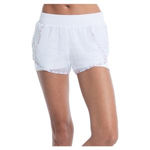 Women`s Blossom Mech Tennis Short White