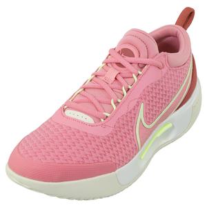 Women`s Zoom Pro Tennis Shoes Coral Chalk and Adobe