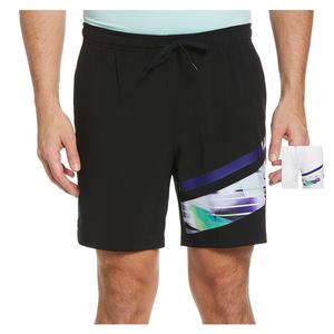Men`s 7` Printed Color Block Tennis Short