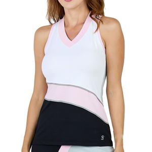 Women`s Reflective Racerback Tennis Tank White