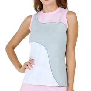 Women`s Reflective Sleeveless Tennis Top Stone