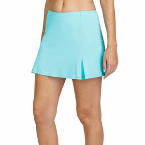 Women`s Rare 13.5 Inch Box Pleat Tennis Skort Ocean Mist