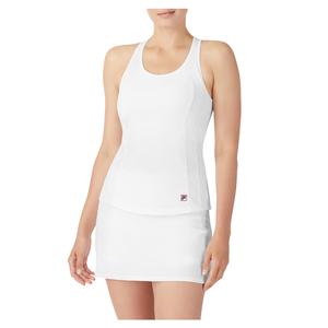 Women`s Whiteline Racerback Tennis Tank White