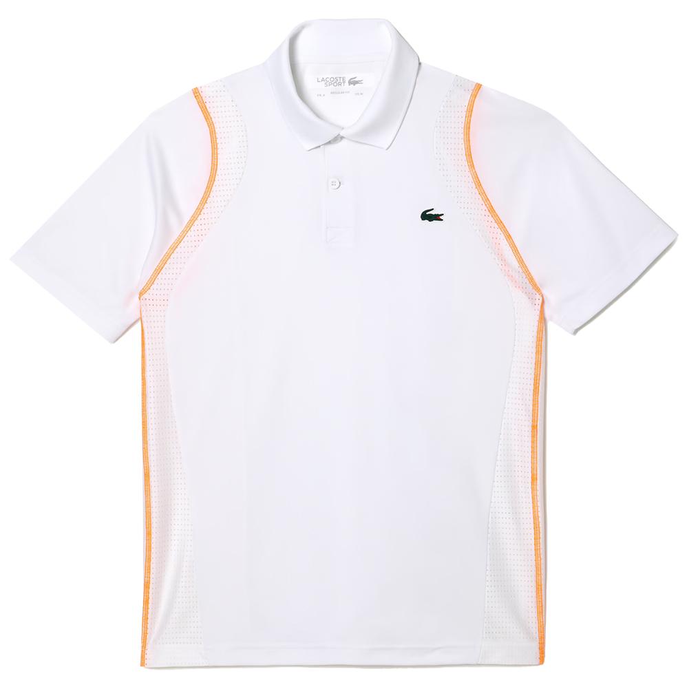 Lacoste Men`s Tennis Polo White Flashy Orange