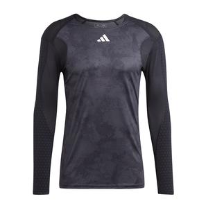 Men`s Paris Long Sleeve Tennis Top Carbon and Black