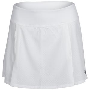 Women`s Pindot Run Tennis Skort White