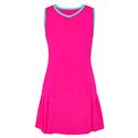 Girls` Essentials Pleated Tennis Dress 543_PINK_GLO/BL
