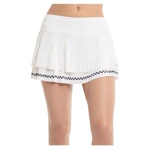 Women`s Finish Line Pleated Tennis Skort White