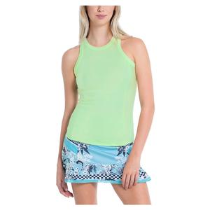 Women`s One Love Rib Tennis Tank Keylime