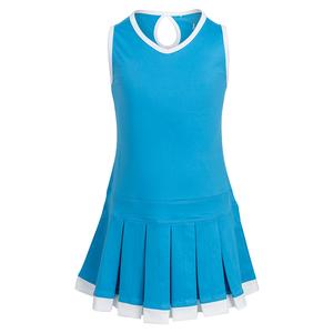 Girl`s Keyhole Pleat Tennis Dress Aqua