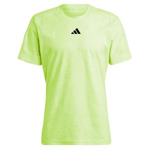 Men`s AeroReady FreeLift Tennis Top Lucid Lemon