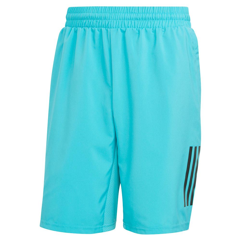 adidas Men`s Club 7 inch 3 Stripe Tennis Shorts Lucid Cyan