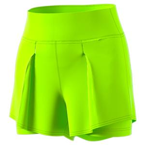 Women`s Gameset Match Tennis Shorts Lucid Lemon