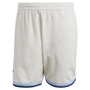 Men`s Clubhouse 9 inch Premium Classic Tennis Shorts White Melange