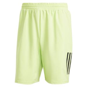 Men`s Club 9 inch 3 Stripe Tennis Shorts Pulse Lime