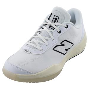 Men`s Fuel Cell 996v5 D Width Tennis Shoes White and Black
