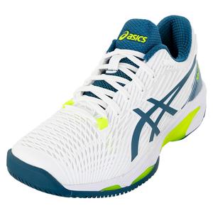Men`s Solution Speed FF 2 Tennis Shoes White and Restful Teal