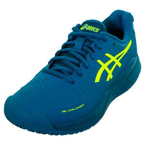 Men`s Gel-Challenger 14 Tennis Shoes Restful Teal and Safety Yellow