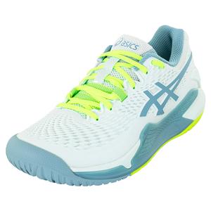 Women`s Gel-Resolution 9 Tennis Shoes Soothing Sea and Gris Blue