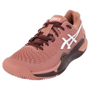 Women`s Gel-Resolution 9 Tennis Shoes Light Garnet and White