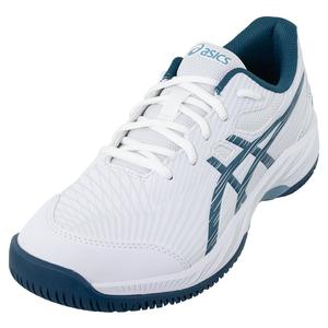 Junior`s Gel-Game 9 GS Tennis Shoes White and Restful Teal