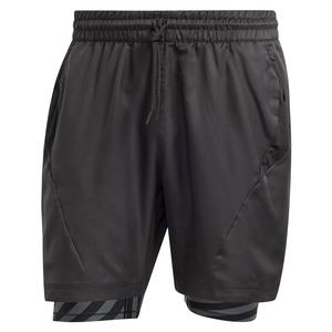 Men`s 2N1 Pro Tennis Shorts Black