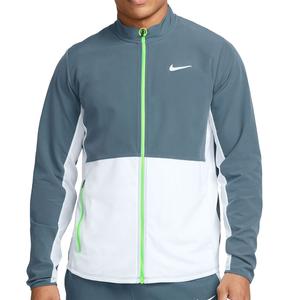 Men`s Court Advantage Packable Tennis Jacket Diffused Blue and White