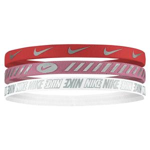 Womens Headbands 3.0 3 Pack Picante Red and Metallic Silver